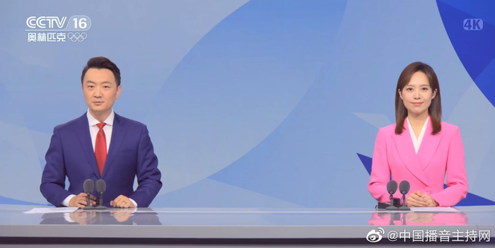 央视体育频道主持人郭强、刘柏伶共同担任此次特别节目主持人 微博@中国播音主持网 图