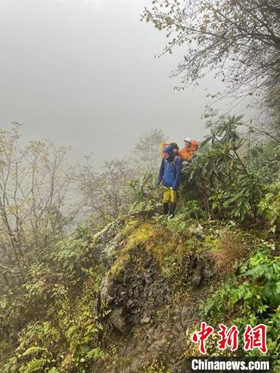 眼前就是悬崖峭壁。　强介 供图