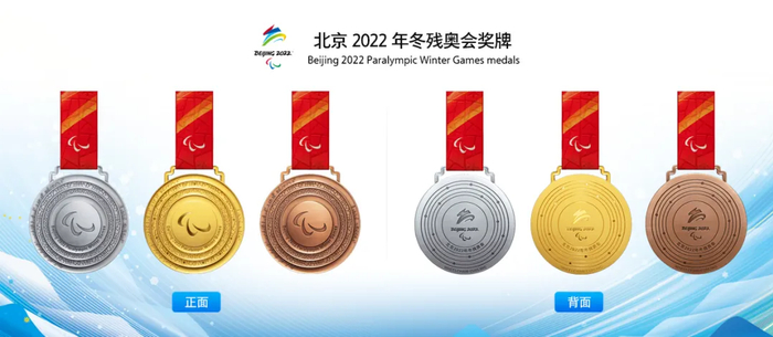 北京2022年冬残奥会奖牌正面