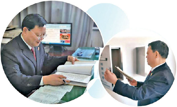 工作中的陈庆柱