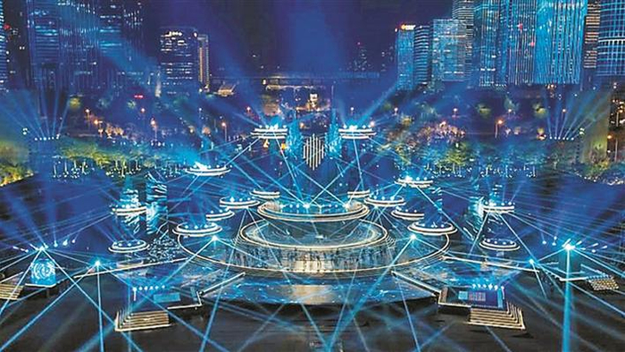 ▲2019深圳春节联欢晚会《拥抱春天》现场。受访者供图