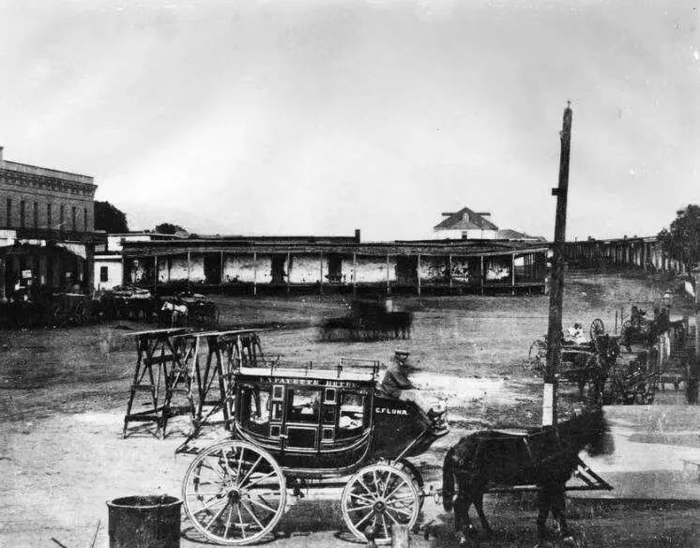 ▲资料图片：1871年洛杉矶华人大屠杀发生地点（美国《洛杉矶时报》网站）