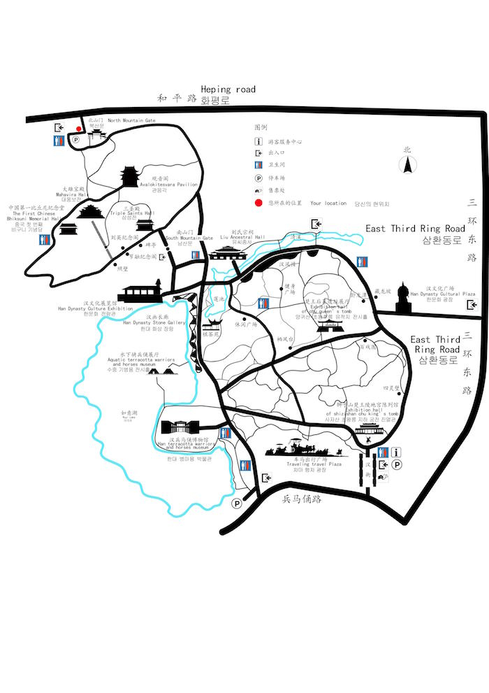 汉文化景区游览平面图