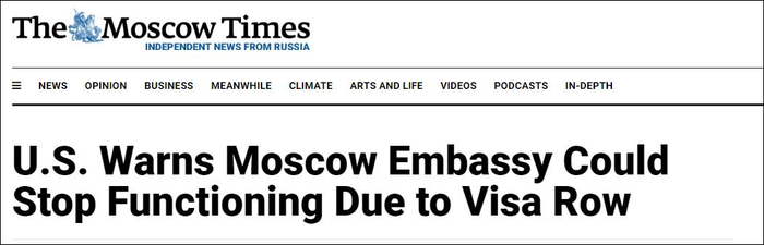 莫斯科时报报道截图 