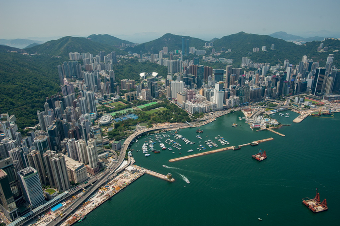 中环湾仔绕道系统民生工程成为香港新的大动脉。 中国建筑国际集团 供图