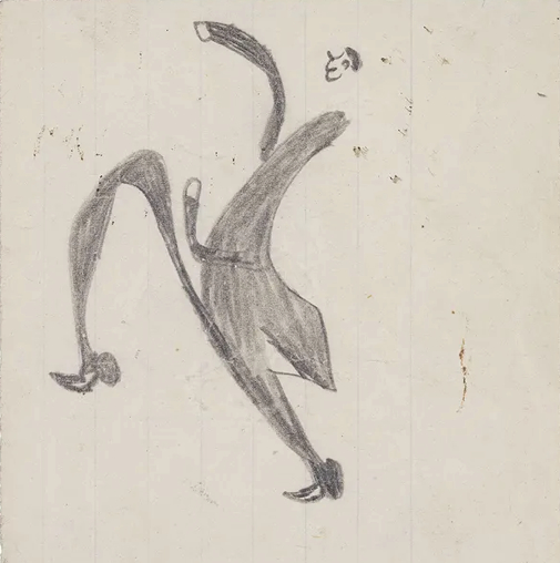 卡夫卡画作手稿，图源：卫报/Ardon Bar-Hama