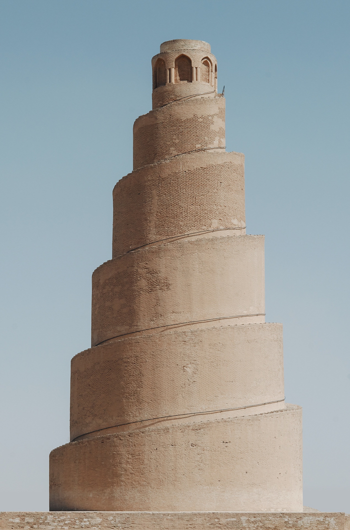 伊拉克萨迈拉，萨迈拉大清真寺旋转塔。