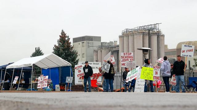 10月，美国家乐氏公司员工罢工 图自美媒 