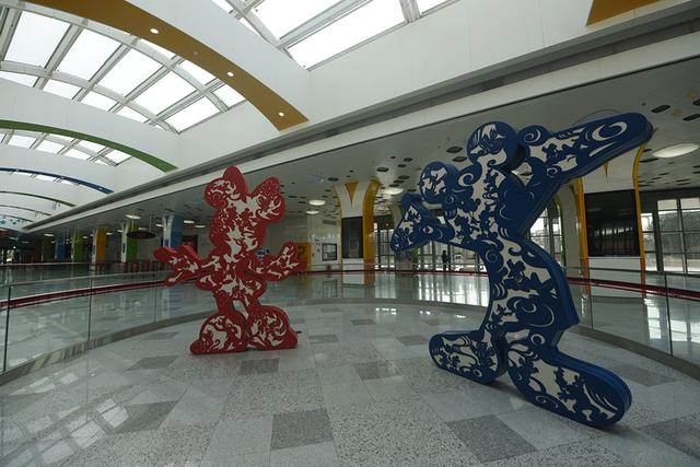 2021年11月1日，上海迪士尼地铁站十分空旷。 澎湃影像 图