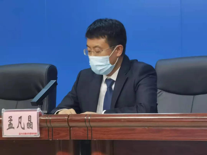 共青团黑河市委员会书记孟凡晶介绍相关情况。黑河市委宣传部 供图