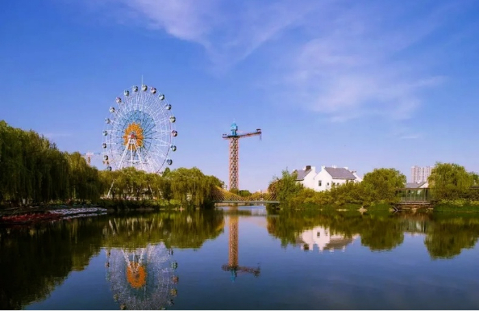 （西安未央湖实拍图，企业供图，央广网发）