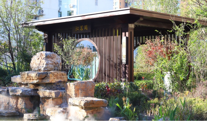 （社区园林实拍图，企业提供，央广网发）