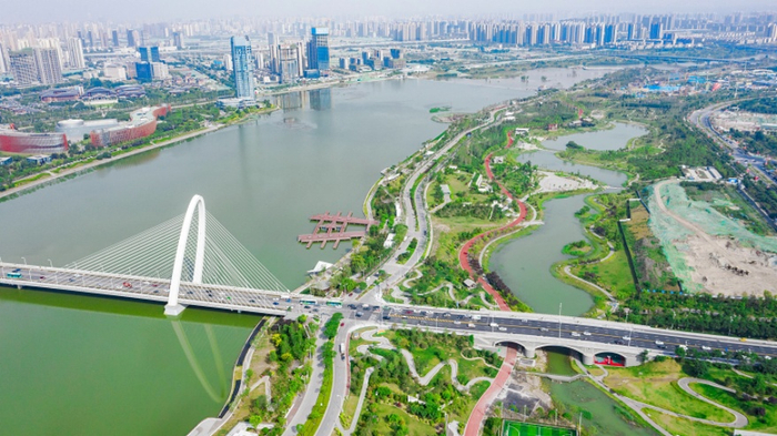 （西安灞河实拍图，企业供图，央广网发）