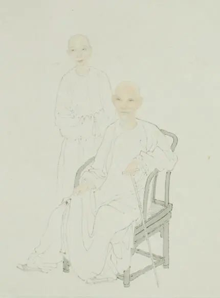 张廷济小像  （费丹旭《果园感旧图》卷局部） 浙江省博物馆藏