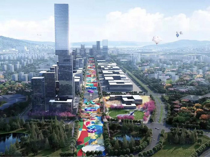 机场跑道公园效果图