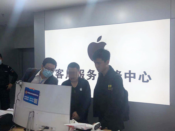 上海警方查处现场（央广网发 上海警方供图）