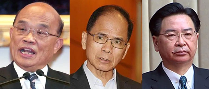 从左至右：苏贞昌、游锡堃、吴钊燮 资料图
