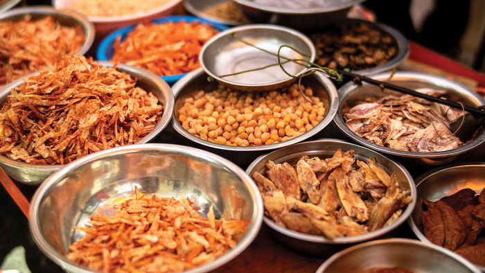 种类丰富的海味干货   