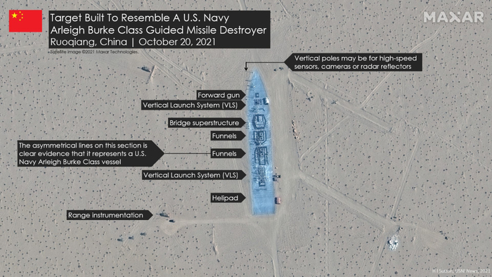 美国智库拍摄的缩比机动靶板 图源：USNI