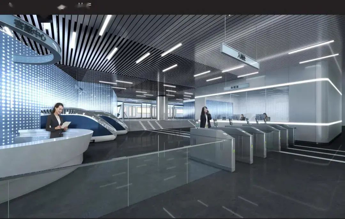 工程试验中心站厅效果图