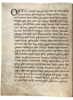 古英语挽歌《流浪者》手稿，《埃克塞特抄本》，10世纪