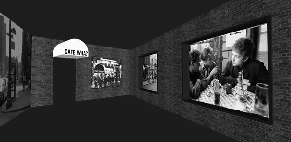 鲍勃·迪伦发迹的CAFÉ WHA咖啡馆。2019年艺仓美术馆“鲍勃·迪伦艺术大展”展览效果图。