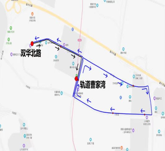 3508路线路走向示意图 北部公交供图