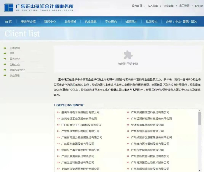 🔹广东正中珠江会计师事务所官网截图
