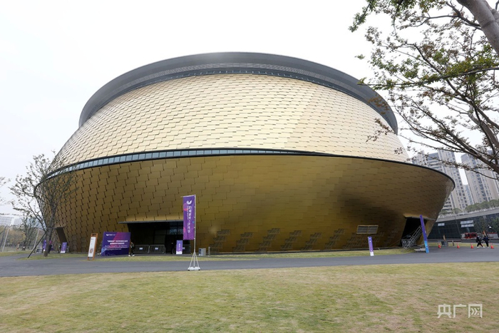 杭州运河体育公园“国球中心”体育馆（央广网记者 魏炜 摄）