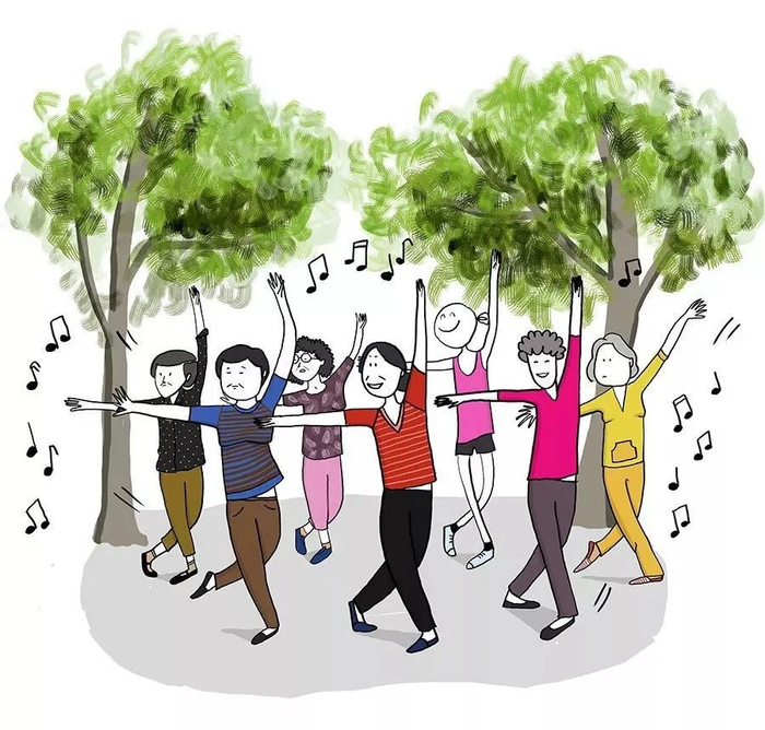 Lucie描绘的广场舞  Lucie Guyard 图