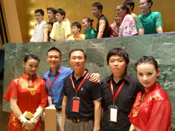 2011年，王天佑与赴美中国武术队交流 受访者供图