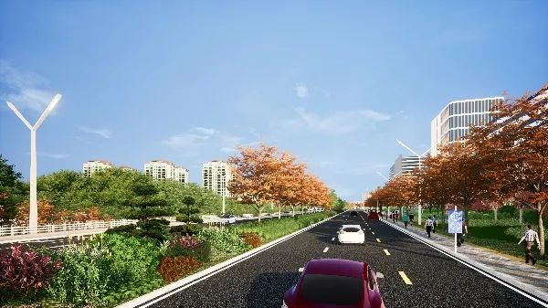 科学大道标准段效果图 图：重庆高新区微讯