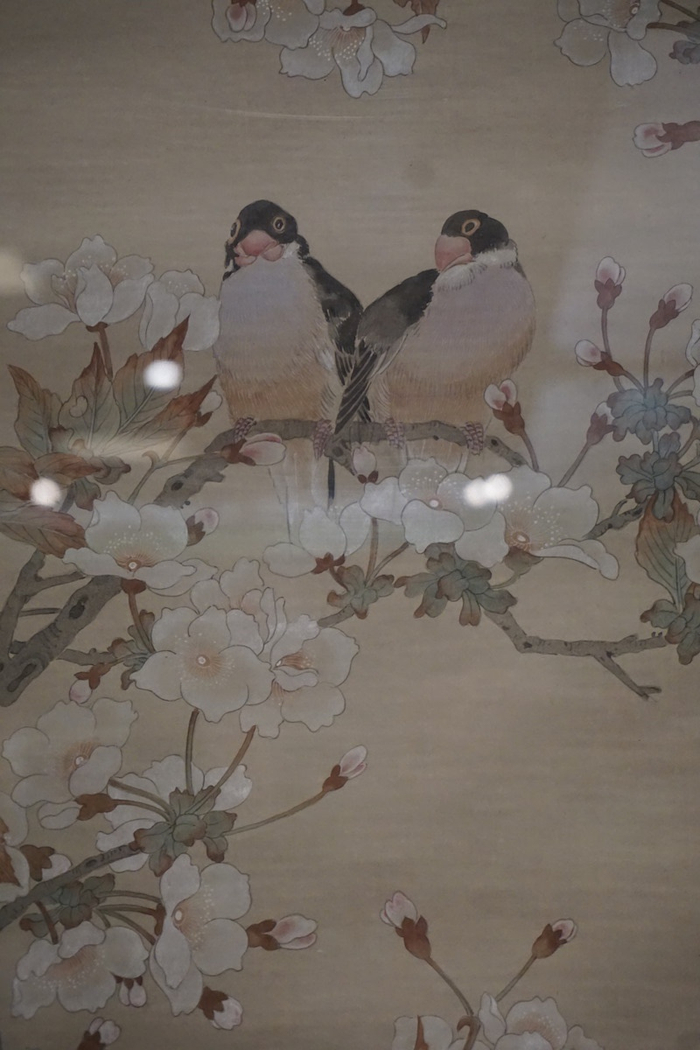 陈之佛《樱花小鸟》局部