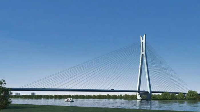 中山段横门西特大桥效果图