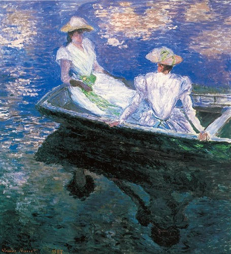 游舟，莫奈，布面油彩，145.5厘米×133.5厘米，1887年，东京 国立西洋美术馆藏