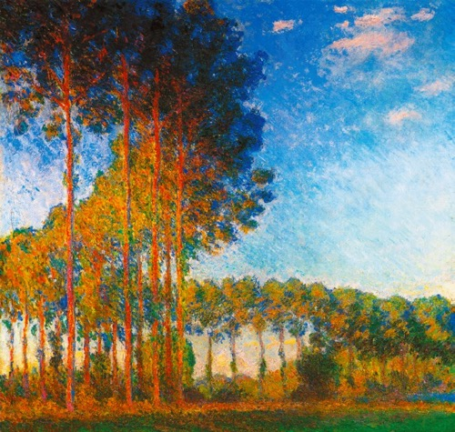 白杨树，莫奈，布面油彩，93厘米×88厘米，1891年，私人藏