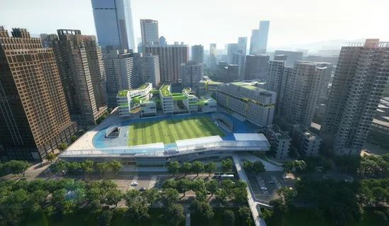 深圳市福田中学新校园效果图。受访者供图