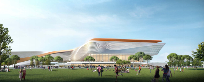 ▲下沉广场及配套服务区效果图