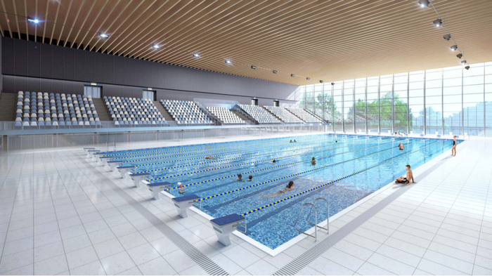 ▲游泳馆室内效果图