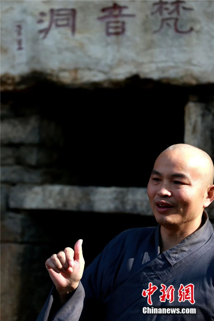 “鱼山梵呗”国家级非物质文化遗产代表性传承人释永悟 中新社记者 梁犇 摄