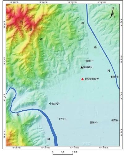 镇城遗址位置示意图 （图片由市文物考古研究所提供）