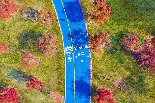 宋剑湖蓝色跑道（央广网发 周银摄）