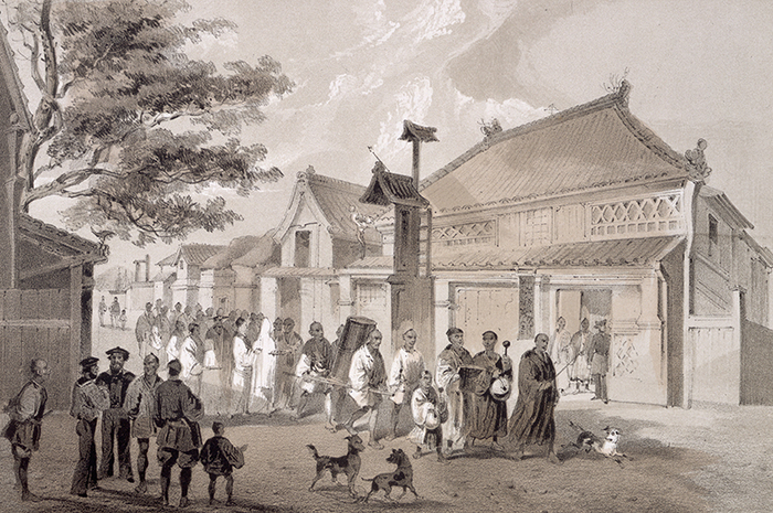 十九世纪，日本的葬礼游行