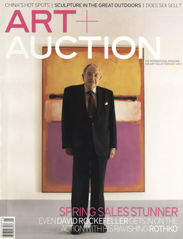 图2：《美国艺术品收藏拍卖》（ART+AUCTION）封面（2007年5月，封面图片由《美国艺术品收藏拍卖》杂志提供）