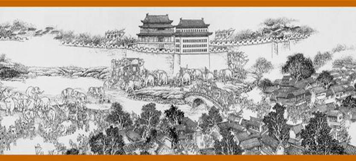   图为《京门九衢图》分段画卷——宣武门篇鉴赏（企业供图，央广网发）
