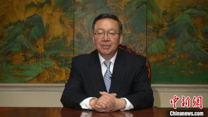 中国教育部副部长、中国联合国教科文组织全国委员会主任田学军发表主旨讲话。中国教育国际交流协会供图