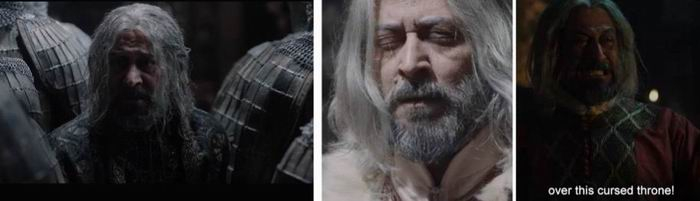 巴叶齐德对王位的控诉（左），退位时的心酸与卑微（右）