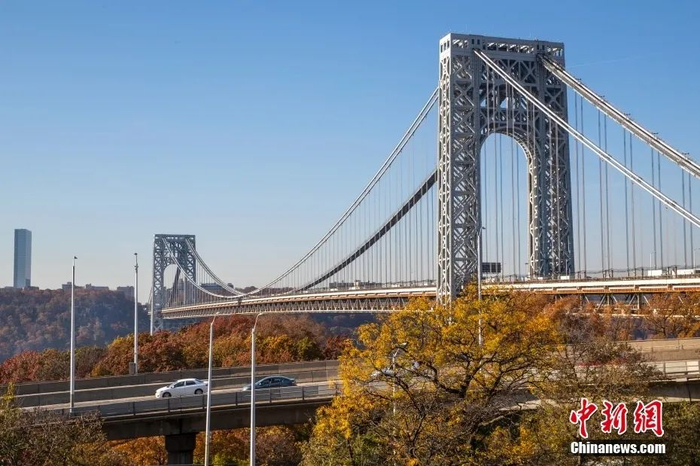 资料图：美国街景。中新社记者 廖攀 摄