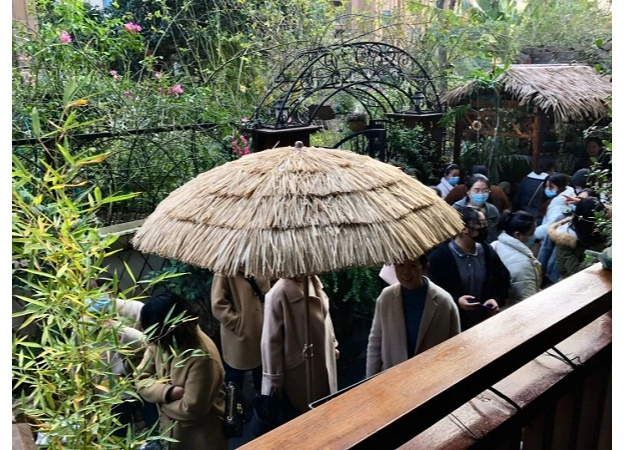 代表们参观“悠悠小院”（央广网发 钱秀芳摄）