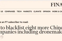 又对中企下黑手？外媒：美财政部将制裁大疆等8家中企